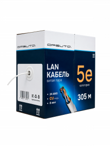 Кабель UTP витая пара 5e бухта 305м Орбита OT-PCC34